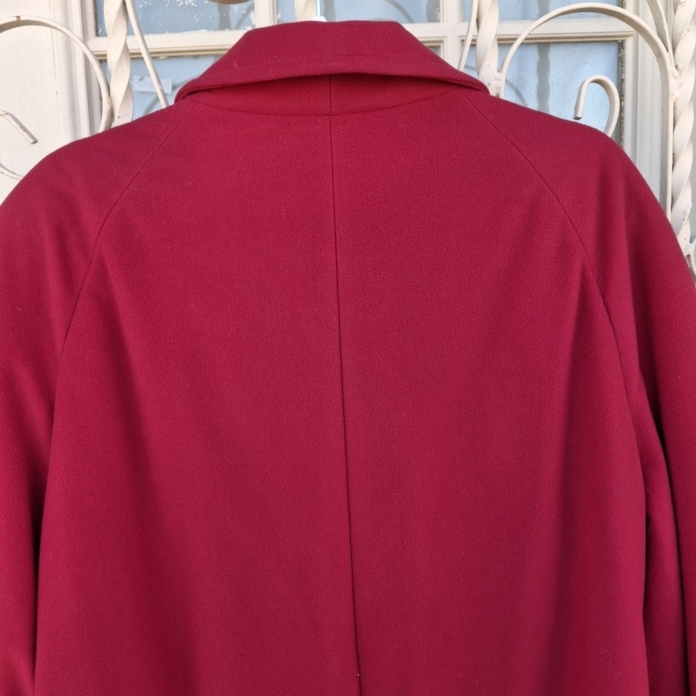 Kashmiracle by Wellington Fashions Cashmere-like Red Button-up Coat  Size 16 - Picture 6 of 15